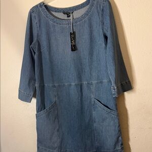 Velvet Heart Light Blue Denim Shift Dress